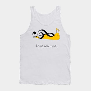 The Snail Clef: Living with Music Tank Top